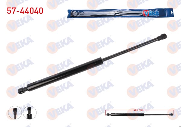 VEKA 57-44040 | Bagaj Amortisörü Volkswagen Golf VI 2008-2013 | 2 Adet