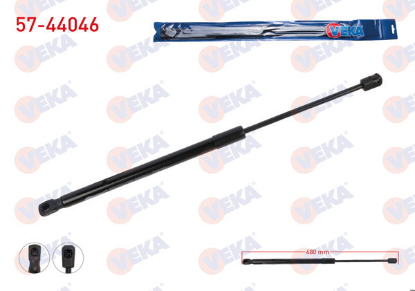 VEKA 57-44046 | Bagaj Amortisörü 480mm / 550N Volkswagen Golf Plus 2005-2014 | 2 Adet