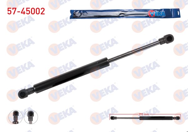 VEKA 57-45002 | Bagaj Amortisörü 295mm / 510N Volvo S40 I 1995-2003 | 2 Adet