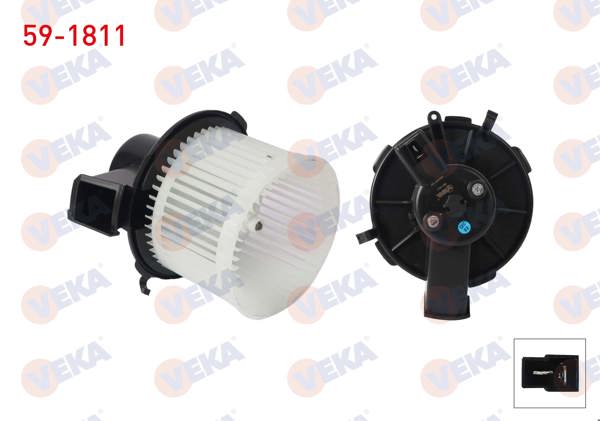 VEKA 59-1811 | Kalorifer Motoru 154W Fiat 500 C 1.3 Mjt 2009-/ Panda 2003-2012 / Ford Ka 2008-2016