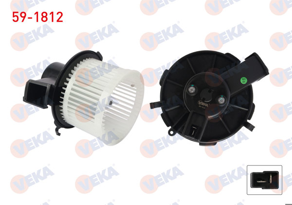 VEKA 59-1812 | Kalorifer Motoru 132W Fiat 500 C 1.3 Mjt 2009-/ Panda 2003-2012 / Ford Ka 2008-2016