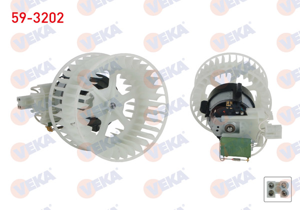 VEKA 59-3202 | Kalorifer Motoru Klimasız Opel Vectra A 1988-1995