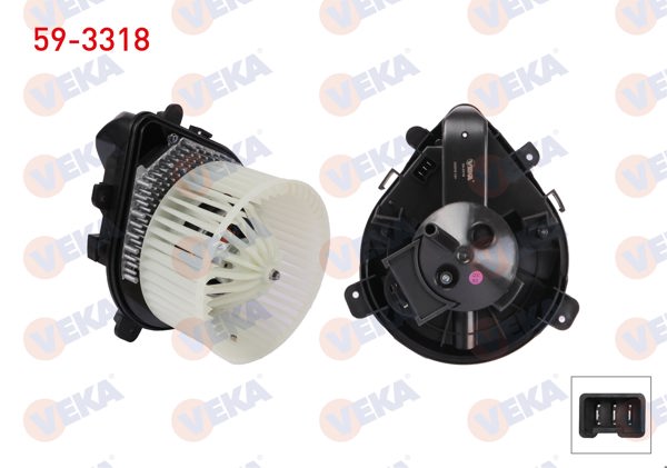 VEKA 59-3318 | Kalorifer Motoru Peugeot Expert 1996-2006 / 806 1994-2002 / Citroen Jumpy 1994-2007 / Fiat Scudo 1996-2006