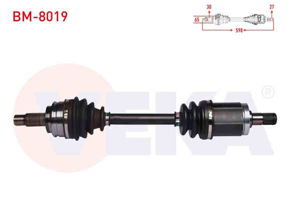VEKA BM-8019 | Komple Aks Sol Ön BMW X3 (E83) 2.0 D X-Drıve Uzunluk 598 mm 2004-2010