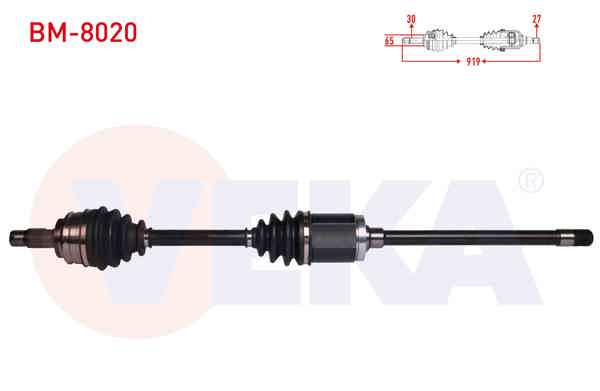 VEKA BM-8020 | Komple Aks Sağ On BMW X3 (E83) 2.0 D X-Drıve Uzunluk 919 mm 2004-2010