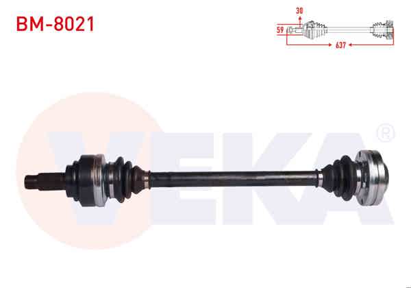 VEKA BM-8021 | Komple Aks Sol-Sağ Arka BMW X5 (E53) 3.0 D Uzunluk 637 mm 2000-2007