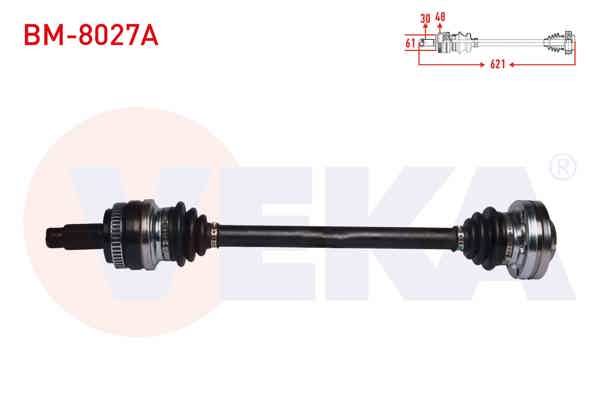 VEKA BM-8027A | Komple Aks Sol Arka BMW X3 (E83) 2.0 D ABS'li 48 Dıs Uzunluk 621 mm 2004-2010