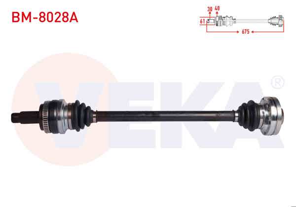 VEKA BM-8028A | Komple Aks Sağ Arka BMW X3 (E83) 2.0 D ABS'li 48 Dıs Uzunluk 675 mm 2004-2010