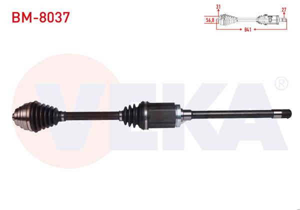 VEKA BM-8037 | Komple Aks Sağ On BMW 3 Serisi (F30) 320 D Xdrıve A-T / M-T Uzunluk 841 mm 2011 -