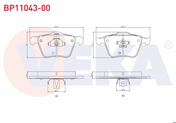 VEKA BP11043-00 | Fren Balata Ön Volvo Xc90 I 2.5 T 2002-2014