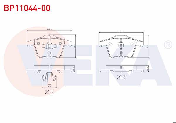 VEKA BP11044-00 | Fren Balata Arka Volvo Xc90 I 2.5 T 2002-2014