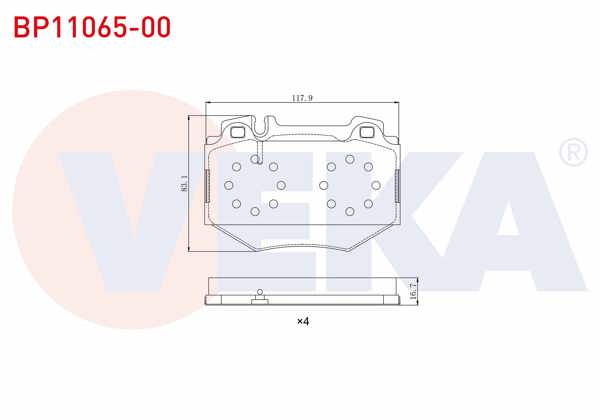 VEKA BP11065-00 | Fren Balata Ön Mercedes S Serisi (W220) S 500 1998-2005