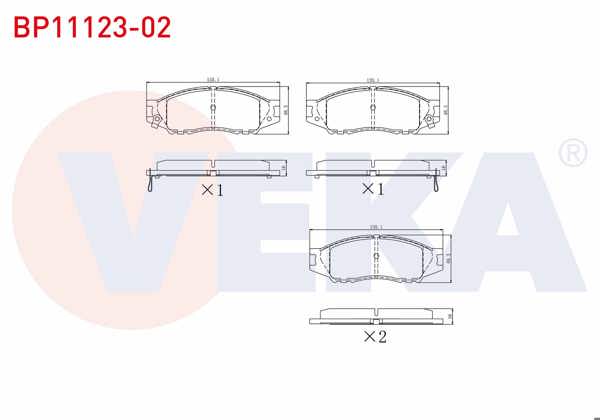 VEKA BP11123-02 | Fren Balata Ön Ikazlı Nissan Almera II (N16) 1.5 DCI 2000-2007