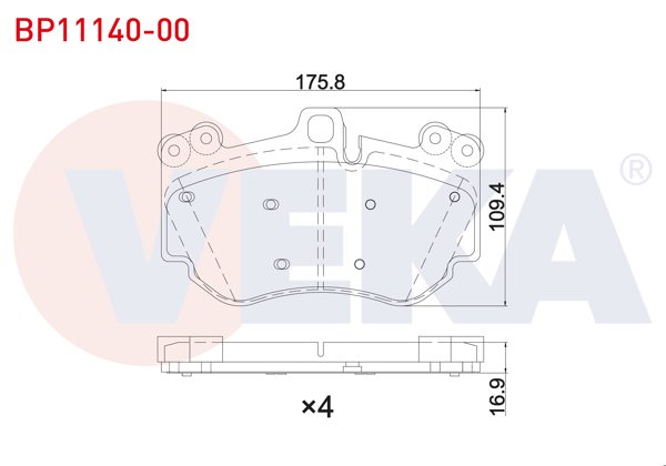 VEKA BP11140-00 | Fren Balata Ön Porsche Cayenne (955) 3.2İ 2002-2010