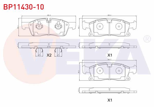 VEKA BP11430-10 | Fren Balata Ön Mercedes M Serisi (W166) Ml 250 CDI 2011 -