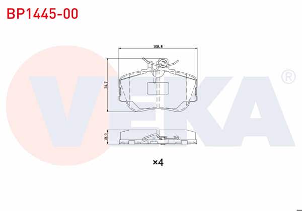 VEKA BP1445-00 | Fren Balata Ön Mercedes C Serisi (W202) 1993-2000