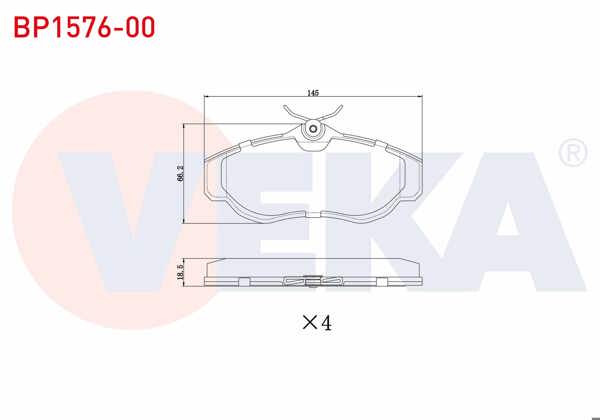 VEKA BP1576-00 | Fren Balata Ön Land Rover Rangerover II (Lp) 2.5 D 1994-2002 / Range Rover II (Lp) 4.0İ 1994-2002 / Discovery (Lj,Lt) 2.5 TDI 1994-2004 / Discovery (Lj,Lt) 4.0 V8 1994-2004