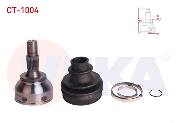 VEKA CT-1004 | Aks Kafası Sol-Sağ On Dıs Citroen C4 (B7) 1.6 HDI 25X34x58,50 Uzunluk 134,50mm 2009 -