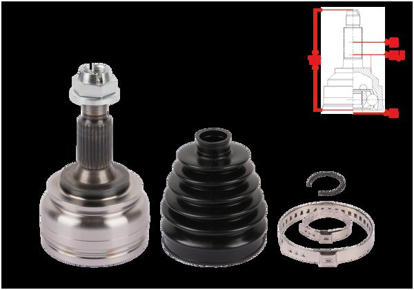 VEKA CT-1005 | Aks Kafası Sol-Sağ On Dıs Uzunluk 152mm Citroen C5 Aircross 1.5 Bluehdı-1.6 Puretech-1.2 Puretech 8 İleri A-T 2018-/ Peugeot 3008 1.2 8 İleri A-T 16-/ 1.5 Bluehdı 6 İleri A-T / M-T-8 İleri A-T 18 -