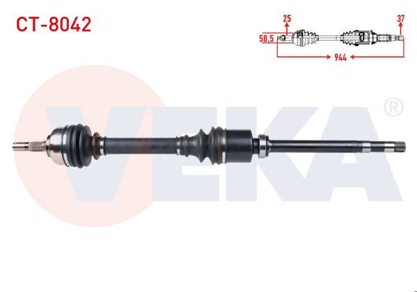 VEKA CT-8042 | Komple Aks Sağ On Citroen C5 I (Dc) 2.0 HDI M-T Uzunluk 944mm 2001-2004