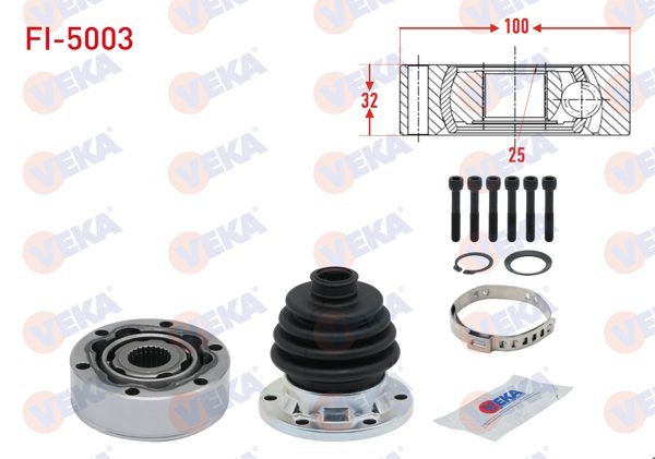 VEKA FI-5003 | Aks Kafası Sol-Sağ On Ic 25X32x100 Fiat Tempra 1.4İ 1992-1999