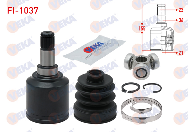 VEKA FI-5023 | Aks Kafası Sol-Sağ On Ic Fiat Egea 1.4 16V 22X21x36 Uzunluk 155mm 2015 -