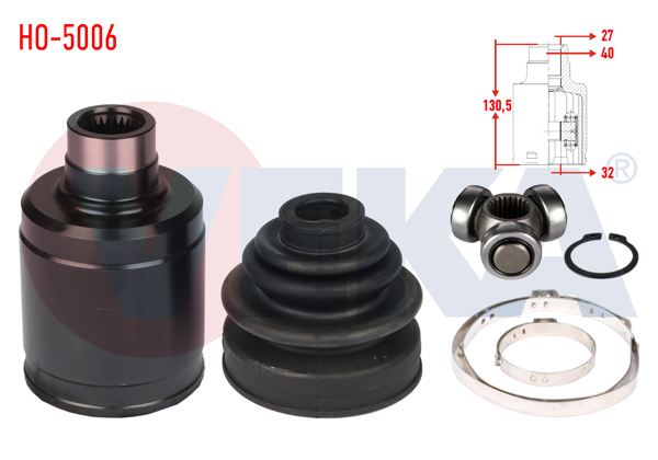 VEKA HO-5006 | Aks Kafası Sol-Sağ On Ic Honda Civic VI 1.6İ 27X32x40 Uzunluk 130,50 mm 1995-2001