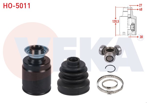 VEKA HO-5011 | Aks Kafası Sol-Sağ Ic 27X30x40 Uzunluk 120,5 Honda Civic VIII 1.6-1.8 M-T 2005-2012 / Cr-V IV 2.0 A-T 2012-2012