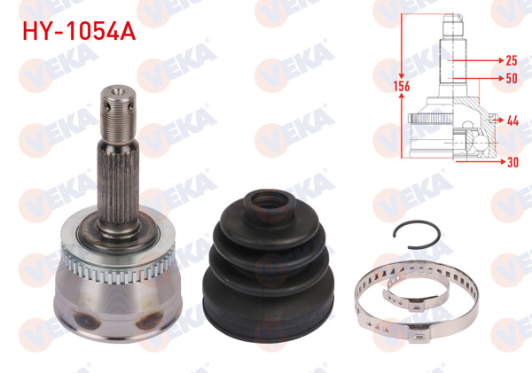 VEKA HY-1054A | Aks Kafası Sol-Sağ On Dıs ABS li 44 Dıs Uzunluk 156mm Hyundai Elantra 1.6İ A-T / M-T 2001-2007