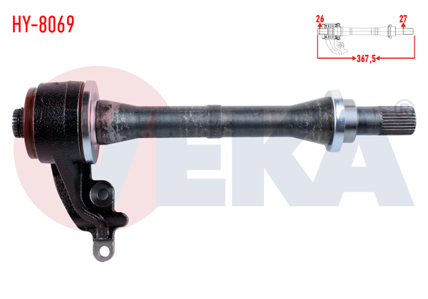 VEKA HY-8069 | Sağ Aks İlave Mil Hyundai Accent Era 1.5 CRDI A-T / M-T 367,50 mm 2006-2012