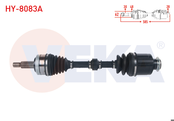 VEKA HY-8083A | Komple Aks Sağ On ABS'li 48 Dıs Uzunluk 585mm Hyundai Ix35 2.0 CRDI A-T 2010-/ Kia Sportage 2.0 CRDI A-T 2010 -