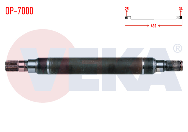 VEKA OP-7000 | Aks İlave Mil Sağ Opel Astra H 1.3 CDTI Uzunluk 432 mm 2004-2010