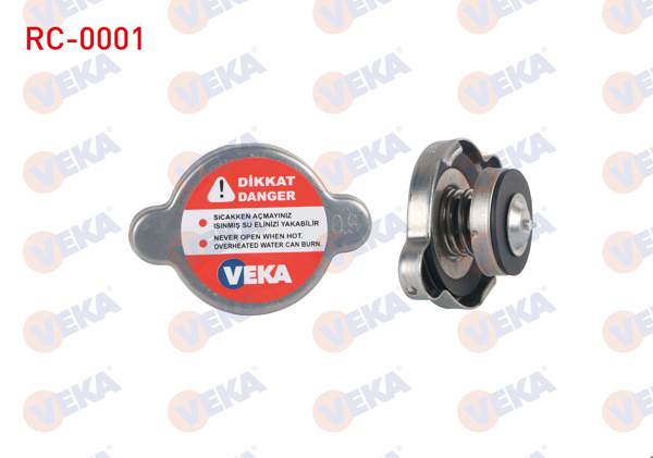 VEKA RC-0001 | Radyatör Kapağı Universal Büyük 0.9 Bar Cap 45.5mm | 10 Adet