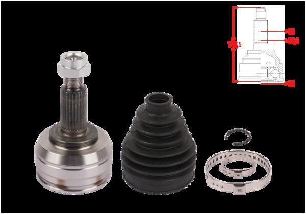 VEKA RN-1006 | Aks Kafası Sol-Sağ On Dıs Uzunluk 143,5mm Renault Megane IV 1.6 16V A-T Cvt 2016-/ Captur 1.5 DCI M-T 6 İleri 2013 -