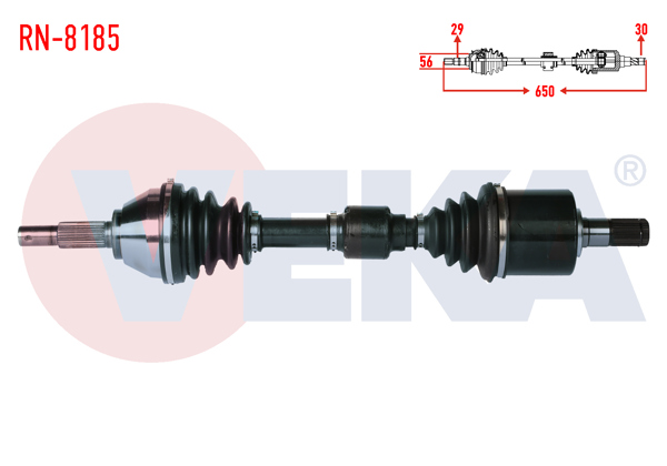 VEKA RN-8185 | Komple Aks Sol Ön Renault Koleos (Hy_) 2.0 DCI A-T Uzunluk 650mm 2008-2014