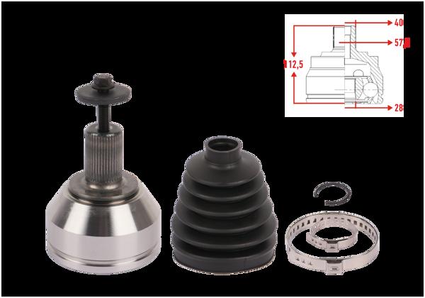 VEKA VO-1007 | Aks Kafası Sol-Sağ On Dıs Uzunluk 112,5mm Volvo Xc60 D3-D4-T5-T6 A-T 2015 -