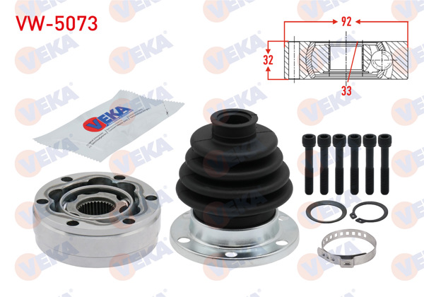 VEKA VW-5073 | Aks Kafası Sol-Sağ On Ic 33X32x92 Volkswagen Polo (6Kv2) 1.4 1995-2001