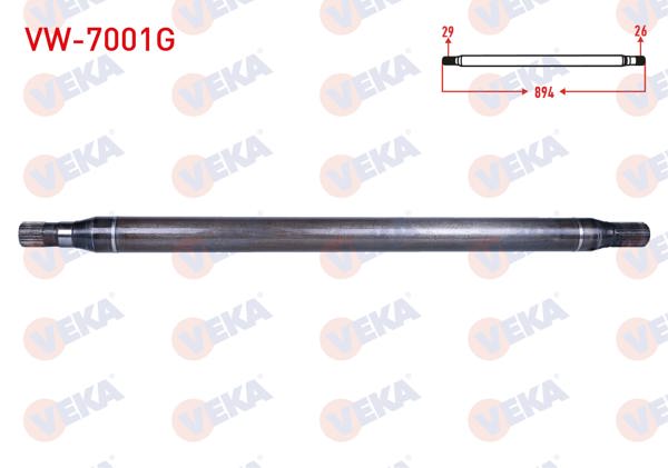 VEKA VW-7001G | Aks Mili Arka Sağ Ince Güçlendirilmiş 29X26 Uzunluk 894mm Volkswagen Crafter 30-35 (2E) 2.5 TDI 163 Hp 2006-2016