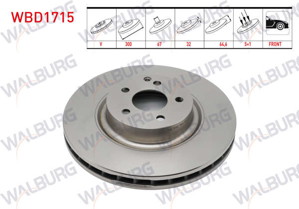 WALBURG WBD1715 | Fren Diski Ön Mercedes CLS (C219) 2004 / 2010 | 2 Adet