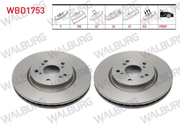 WALBURG WBD1753 | Fren Diski Ön Byd Atto 3 2022-| 2 Adet