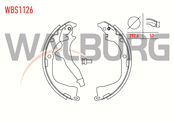 WALBURG WBS1126 | Fren Pabuç Balata Arka Volkswagen Amarok 2.0 Bıtdı Levyelı 295X57 mm 2010-/ Volkswagen Amarok 2.0 TDI-2010-/ Volkswagen Amarok 2.0 TSI-2010 -