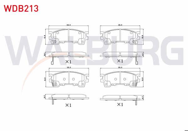 WALBURG WDB213 | Fren Balata Ön Mazda 626 IV (Ge) 1.8İ 1992-1997 / 626 IV (Ge) 2.0İ 1992-1997 / 626 V (Gf) 1.8İ 1997-2002