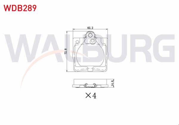 WALBURG WDB289 | Fren Balata Arka E Serisi (W210) E 200 1995-2002 / (W210) E 270 CDI 1995-2002 / (W210) E 280 1995-2002 / (W210) E 220 CDI 1995-2002 / C Serisi (W203) C 180 2000-2006 / (W203) C 200 2000-2006 /