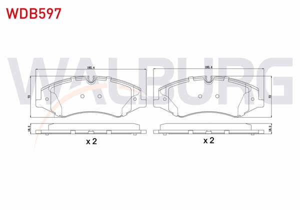 WALBURG WDB597 | Fren Balata Ön Land Rover Discovery IV (La) 3.0 TD 4X4 18.70mm 2010 -