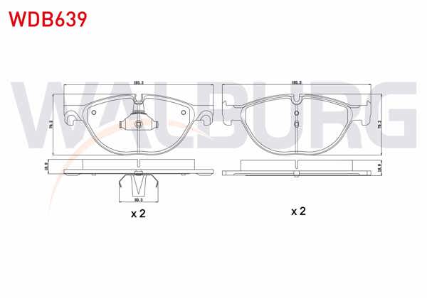 WALBURG WDB639 | Fren Balata Ön BMW 5 Serisi (F10) 535 D 2010-/ (F10) 530 D 2010-/ (F10) 535 İ 2010-/ 7 Serisi 730 İ 2009-/ 740 İ 2009-/ 6 Serisi (F13) 640 İ 2010-/ 6 Serisi (F12) 640 İ 2011 -