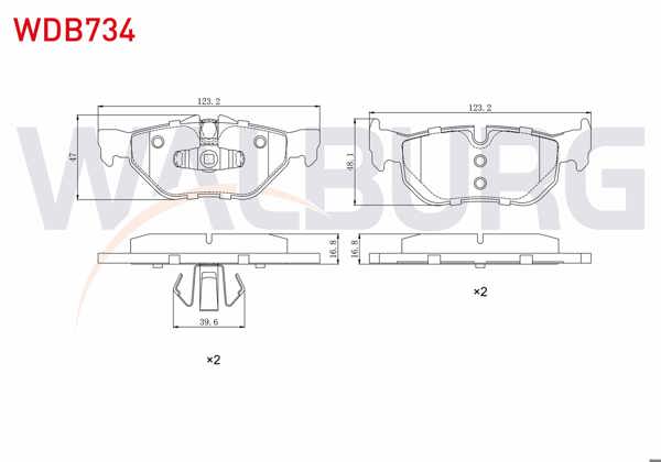 WALBURG WDB734 | Fren Balata Arka BMW 3 Serisi (E90) 320 D 2005-2011