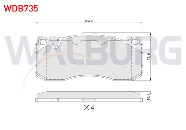WALBURG WDB735 | Fren Balata Ön Ikazlı BMW 3 Serisi (E90) 320 D 2005-2011