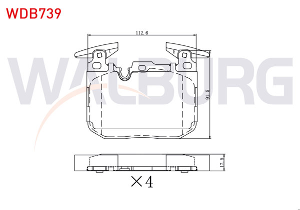 WALBURG WDB739 | Fren Balata Ön BMW 3 Serisi (F30) 316 İ-316 D-318 İ-320 D-320 İ 11-/ 1 Serisi (F20,F21) 114 İ-116 İ-116 D-118 İ-118 D 10-/ İ8 (I12) Hybrıd 14-20 / 4 Serisi (F32) 418 İ-420 İ 2013 -