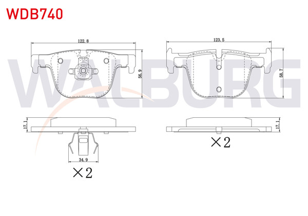 WALBURG WDB740 | Fren Balata Arka BMW 3 Serisi (F30) 335 İ 2011 -