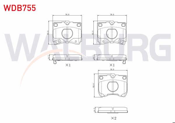 WALBURG WDB755 | Fren Balata Ön Ikazlı Ford Fiesta III 1.3 1989-1995